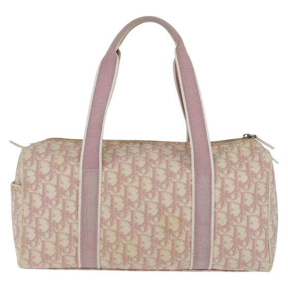 Christian Dior Trotter Canvas Hand Bag PVC Pink Auth ep11661