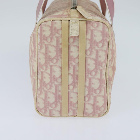 Christian Dior Trotter Canvas Hand Bag PVC Pink Auth ep11661
