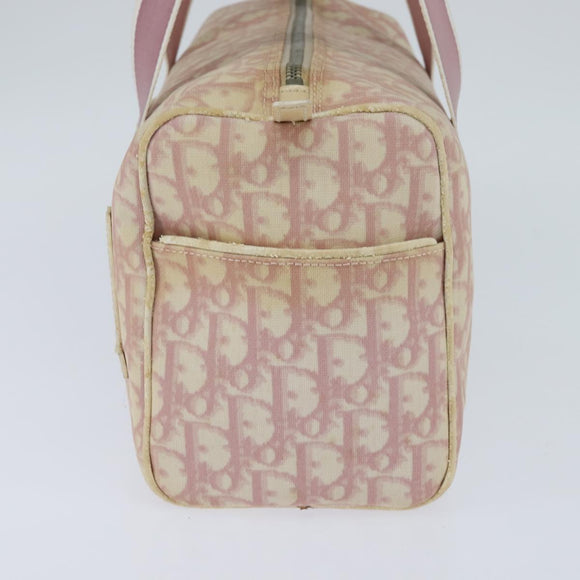 Christian Dior Trotter Canvas Hand Bag PVC Pink Auth ep11661