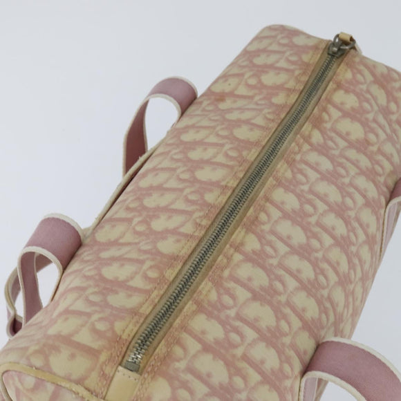 Christian Dior Trotter Canvas Hand Bag PVC Pink Auth ep11661