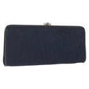 Christian Dior Trotter Canvas Clutch Bag Navy Gold Auth ep11664-1