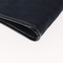 Christian Dior Trotter Canvas Clutch Bag Navy Gold Auth ep11664-10
