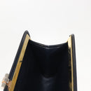 Christian Dior Trotter Canvas Clutch Bag Navy Gold Auth ep11664-15