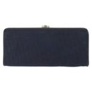 Christian Dior Trotter Canvas Clutch Bag Navy Gold Auth ep11664-2