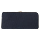 Christian Dior Trotter Canvas Clutch Bag Navy Gold Auth ep11664-3