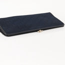 Christian Dior Trotter Canvas Clutch Bag Navy Gold Auth ep11664-6
