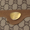 GUCCI GG Plus Supreme Web Sherry Line Tote Bag PVC Beige Gold Auth ep11665-17