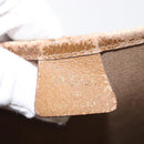 GUCCI GG Plus Supreme Web Sherry Line Tote Bag PVC Beige Gold Auth ep11665-18