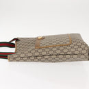 GUCCI GG Plus Supreme Web Sherry Line Tote Bag PVC Beige Gold Auth ep11665-4