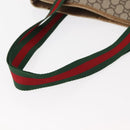 GUCCI GG Plus Supreme Web Sherry Line Tote Bag PVC Beige Gold Auth ep11665-7
