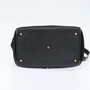 GUCCI Bamboo Hand Bag Leather Black Gold 000 1046 0290 Auth ep11684-5