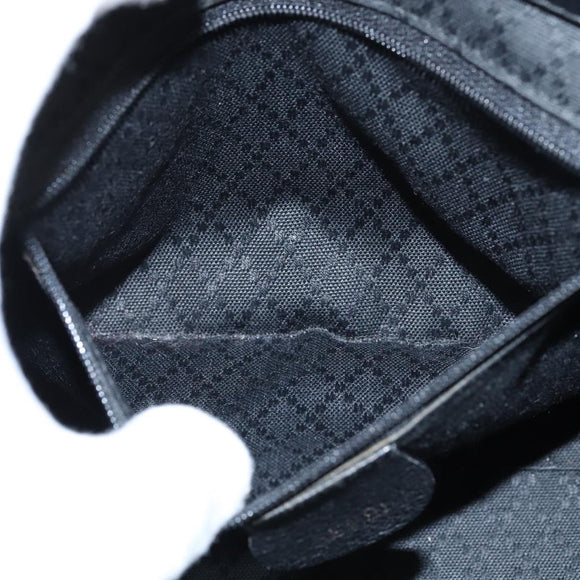 GUCCI Bamboo Hand Bag Leather Black Gold 000 1046 0290 Auth ep11684