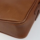 Burberrys Nova Check Shoulder Bag Leather Brown Gold Auth ep11687-10