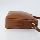Burberrys Nova Check Shoulder Bag Leather Brown Gold Auth ep11687-4