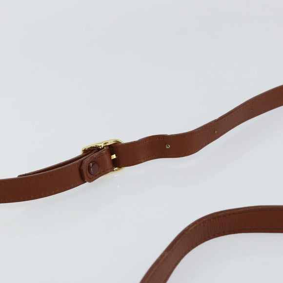 Burberrys Nova Check Shoulder Bag Leather Brown Gold Auth ep11687