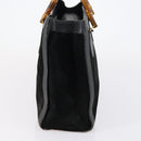 GUCCI Bamboo Hand Bag Suede Leather Black Gold 002 2853 0260 0 Auth ep11688-3