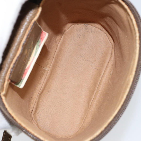 GUCCI GG Supreme Web Sherry Line Bag PVC Beige Gold 904 02 070 Auth ep11689