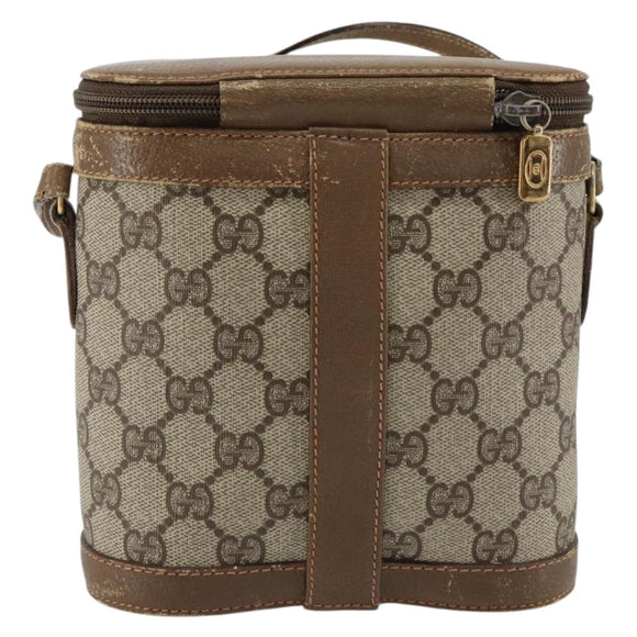 GUCCI GG Supreme Web Sherry Line Bag PVC Beige Gold 904 02 070 Auth ep11689