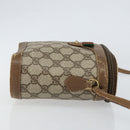 GUCCI GG Supreme Web Sherry Line Bag PVC Beige Gold 904 02 070 Auth ep11689-4