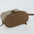 GUCCI GG Supreme Web Sherry Line Bag PVC Beige Gold 904 02 070 Auth ep11689-6
