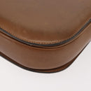 GUCCI Shoulder Bag Leather Brown gold Auth ep11690-13
