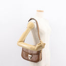 GUCCI Shoulder Bag Leather Brown gold Auth ep11690-23