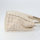 CHANEL New Travel Line Tote Bag Nylon Beige Gold CC Auth ep11691-3