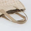 CHANEL New Travel Line Tote Bag Nylon Beige Gold CC Auth ep11691-7