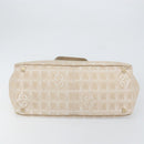 CHANEL New Travel Line Tote Bag Nylon Beige Gold CC Auth ep11691-5