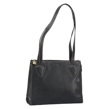 LOEWE Tote Bag Leather Black Gold Auth ep11694