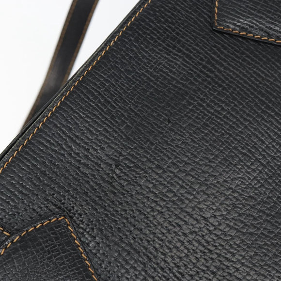 LOEWE Tote Bag Leather Black Gold Auth ep11694