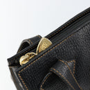 LOEWE Tote Bag Leather Black Gold Auth ep11694-11