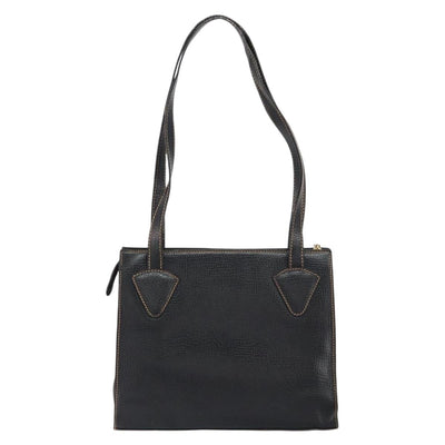 LOEWE Tote Bag Leather Black Gold Auth ep11694 - 0