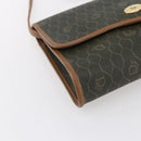 Christian Dior Honeycomb Canvas Shoulder Bag PVC Khaki Gold Auth ep11695-11