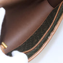 Christian Dior Honeycomb Canvas Shoulder Bag PVC Khaki Gold Auth ep11695-16