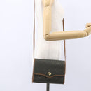 Christian Dior Honeycomb Canvas Shoulder Bag PVC Khaki Gold Auth ep11695-20