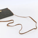 Christian Dior Honeycomb Canvas Shoulder Bag PVC Khaki Gold Auth ep11695-7