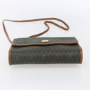 Christian Dior Honeycomb Canvas Shoulder Bag PVC Khaki Gold Auth ep11695-9