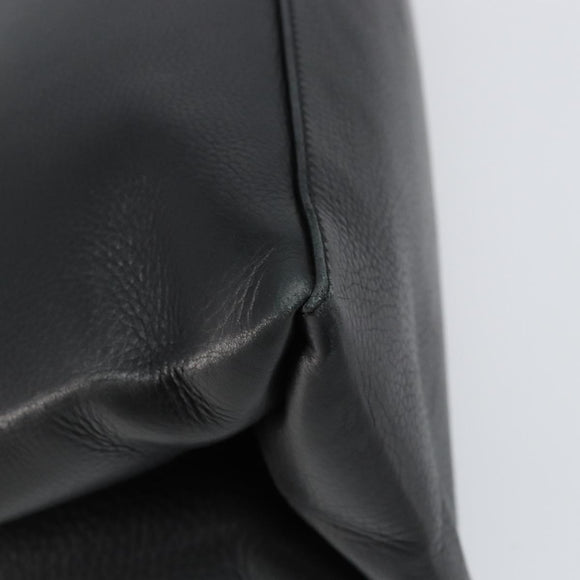 GUCCI Shoulder Bag Leather Black Gold 110177 Auth ep11697