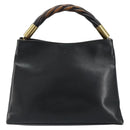 GUCCI Shoulder Bag Leather Black Gold 110177 Auth ep11697-13