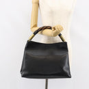 GUCCI Shoulder Bag Leather Black Gold 110177 Auth ep11697-22