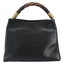GUCCI Shoulder Bag Leather Black Gold 110177 Auth ep11697-2