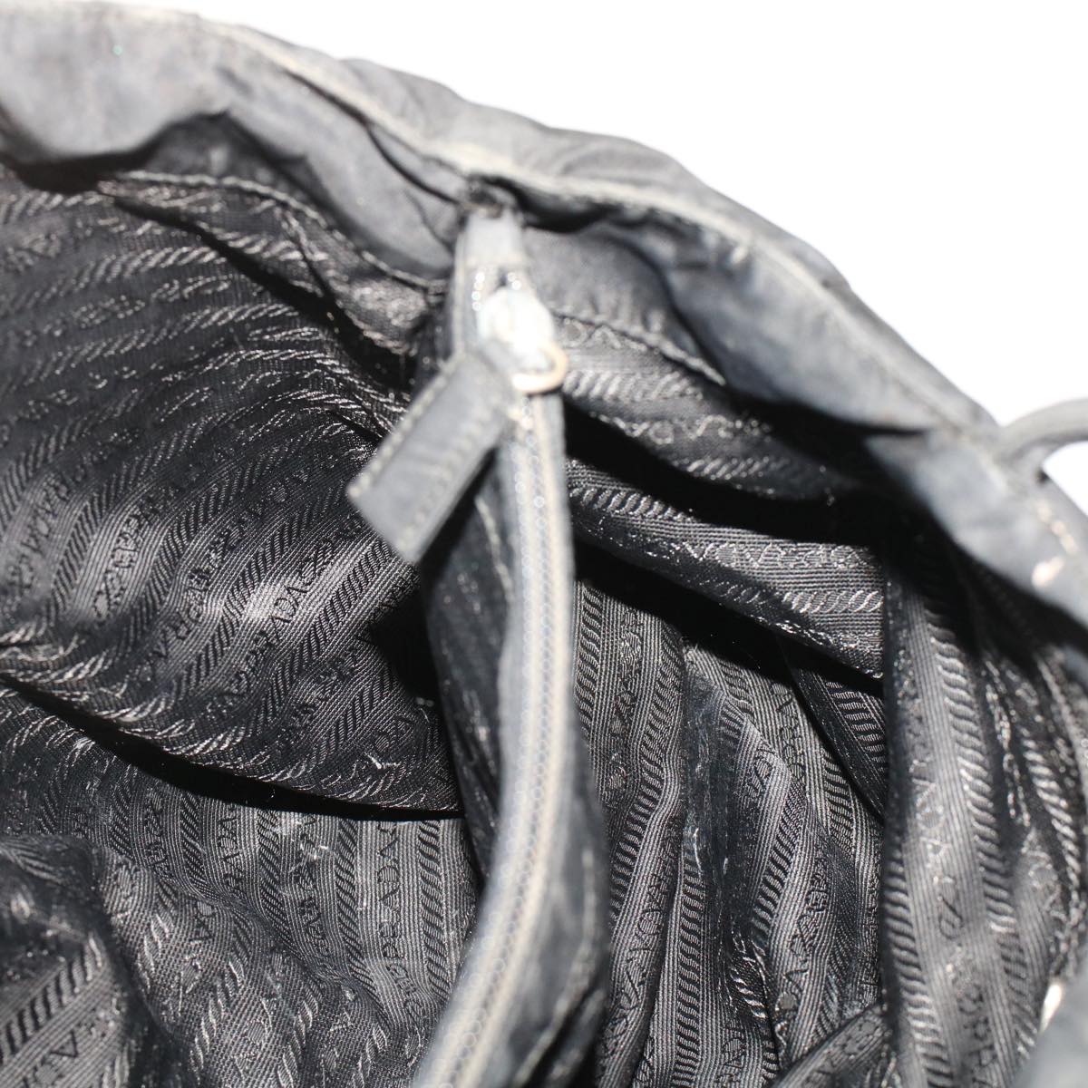 PRADA Hand Bag Nylon Black Auth ep1170