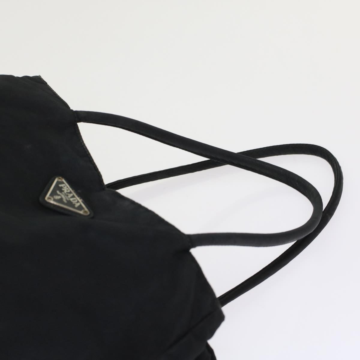 PRADA Hand Bag Nylon Black Auth ep1170