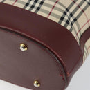 BURBERRY Nova Check Tote Bag Canvas Leather Beige Gold Auth ep11704-9