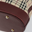 BURBERRY Nova Check Tote Bag Canvas Leather Beige Gold Auth ep11704-15