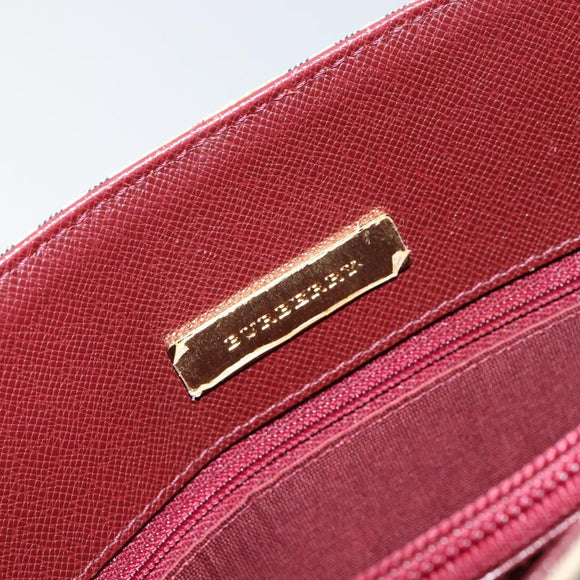 BURBERRY Nova Check Tote Bag Canvas Leather Beige Gold Auth ep11704