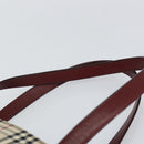 BURBERRY Nova Check Tote Bag Canvas Leather Beige Gold Auth ep11704-8