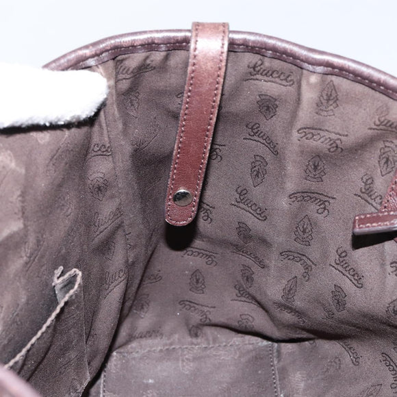 GUCCI GG Canvas Guccissima Miss GG Tote Bag Brown Gold 232957 Auth ep11705