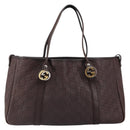 GUCCI GG Canvas Guccissima Miss GG Tote Bag Brown Gold 232957 Auth ep11705-13